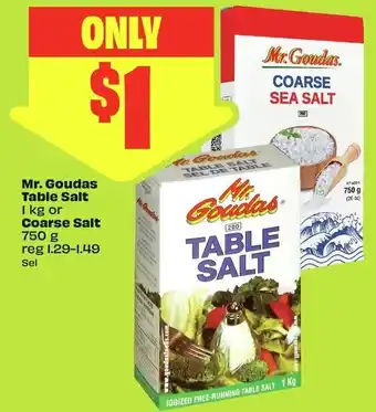 FreshCo Mr. Goudas Table Salt offer