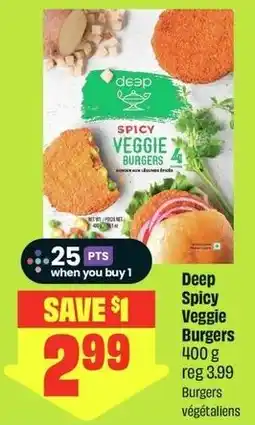 FreshCo Deep spicy veggie burgers offer
