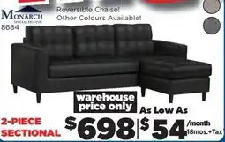 Surplus Furniture MONARCH Reversible Chaise! offer