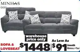 Surplus Furniture MINHAS SOFA & LOVESEAT offer