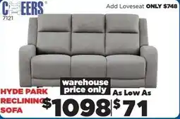 Surplus Furniture CHEERS HYDE PARK RECLINING SOFA offer