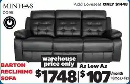 Surplus Furniture MINHAS BARTON RECLINING SOFA offer