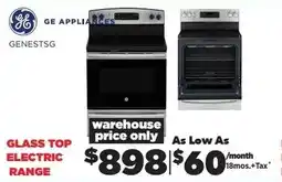 Surplus Furniture GE APPLIANCES GLASS TOP ELECTRIC RANGE offer