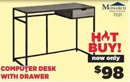 Surplus Furniture MONARCH COMPUTER DESK WITH DRAWER offer