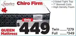 Surplus Furniture Signature Chiro Firm QUEEN Mattress offer