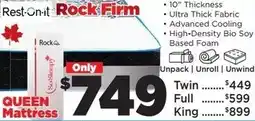 Surplus Furniture Rest-On-it Rock Firm Queen Mattress offer