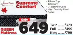 Surplus Furniture Signature Supreme Comfort QUEEN Mattress offer