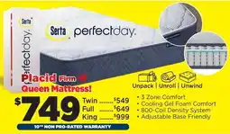 Surplus Furniture Serta perfectday. Placid Firm Queen Mattress! offer