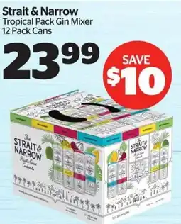 Calgary Co-op Strait & Narrow Tropical Pack Gin Mixer offer