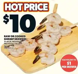 Independent Grocer Raw or Cooked Shrimp Skewers offer