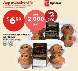 Independent Grocer Farmer's Market Muffins offer