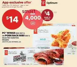Independent Grocer PC Wings, or Pork Back Ribs offer