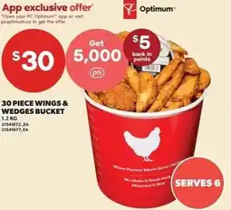 Independent Grocer 30-Piece Wings & Wedges Bucket offer