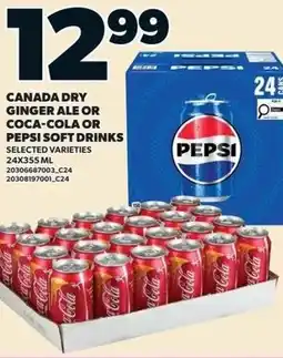 Independent Grocer Canada Dry Ginger Ale or Coca-Cola or Pepsi Soft Drinks offer