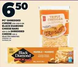 Independent Grocer PC® Shredded Cheese, or Black Diamond Cheese Bars, or Shredded Cheese offer