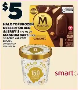 Independent Grocer Halo Top Frozen Dessert or Ben & Jerry's, or Magnum Bars, Double offer