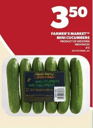 Independent Grocer Farmer's Market Mini Cucumbers offer