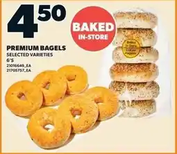 Independent Grocer Premium Bagels offer