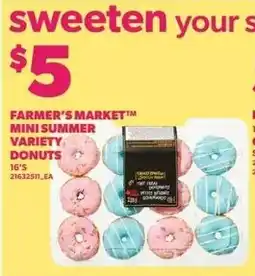 Independent Grocer Farmer's Market Mini Summer Variety Donuts offer