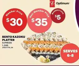 Independent Grocer Bento Kazoku Platter offer
