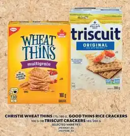 Independent Grocer Christie Wheat Thins, Good Thins Rice Crackers, or Triscuit Crackers offer