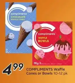 Sobeys COMPLIMENTS Waffle Cones or Bowls offer
