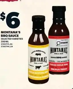 Independent Grocer Montana's BBQ Sauce offer