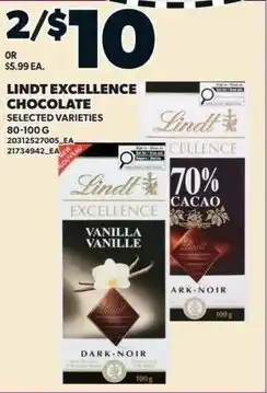 Independent Grocer Lindt Excellence Chocolate offer