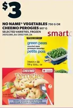 Independent Grocer No Name Vegetables or Cheemo Pegrogies offer