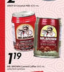 Sobeys MR. BROWN Canned Coffee offer