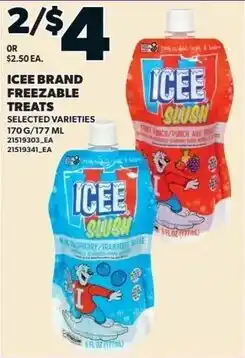 Independent Grocer Ice Brand Freetzable Treats offer