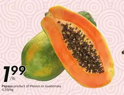 Sobeys Papaya product of Mexico or Guatemala offer