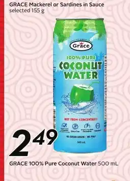 Sobeys GRACE 100% Pure Coconut Water offer