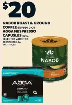Independent Grocer Nabob Roast & Ground Coffee or Agga Nespresso Capsules offer