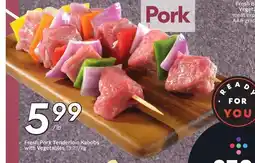 Sobeys Fresh Pork Tenderloin Kabobs with Vegetables offer