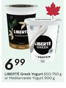 Sobeys LIBERTÉ Greek Yogurt or Méditerranée Yogurt offer