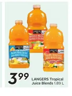 Sobeys LANGERS Tropical Juice Blends offer