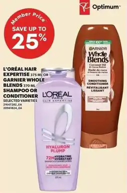 Independent Grocer L'Oréal Hair Expertise, or Garnier Whole Blends Shampoo or Conditioner offer