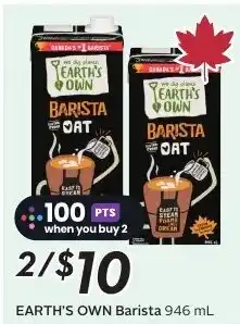 Sobeys EARTH'S OWN Barista offer