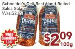 Ample Food Market Schneider's Deli Best Hand Rolled Salsa Salami offer
