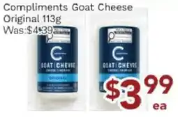 Ample Food Market Compliments Goat Cheese Original offer