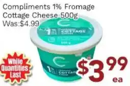 Ample Food Market Compliments 1% Fromage Cottage Cheese offer