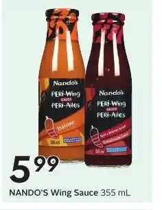 Sobeys NANDO'S Wing Sauce offer