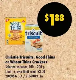 Wholesale Club Christie Triscuits, Good Thins or Wheat Thins Crackers offer