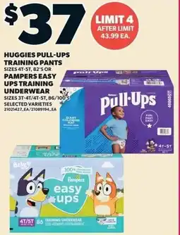 Independent Grocer Huggies Pull-Ups Training Pants, or Pampers Easy Ups Training Underwear offer