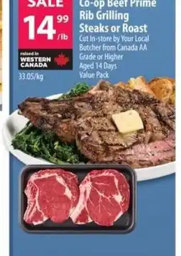 Co-op Co-op Beef Prime Rib Grilling Steaks or Roast offer