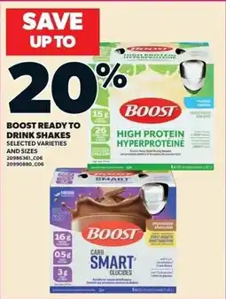 Independent Grocer Boost Ready to Drink Shakes offer