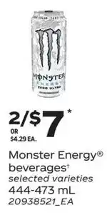 Independent Grocer Monster Energy beverages offer
