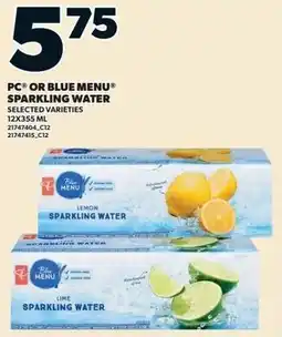 Independent Grocer PC or Blue Menu Sparkling Water offer