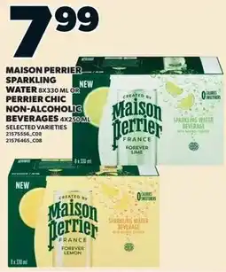 Independent Grocer Maison Perrier Sparkling Water, or Perrier Chic Non-Alcoholic Beverages offer